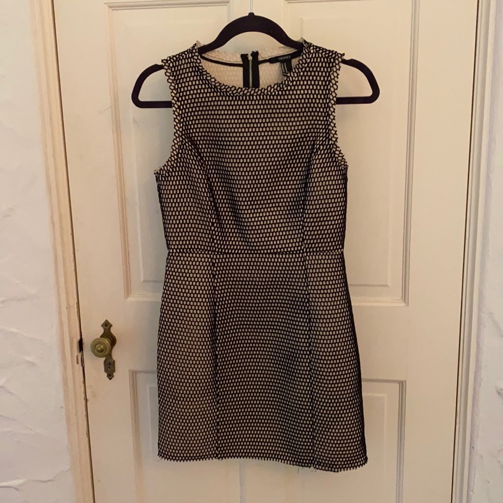 Fishnet-style mini dress